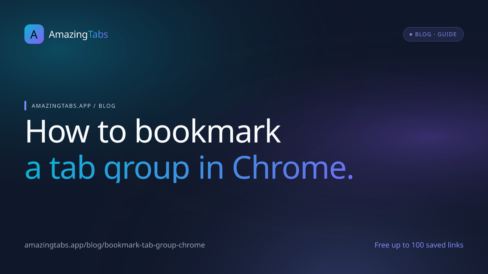 How to Bookmark a Tab Group in Chrome