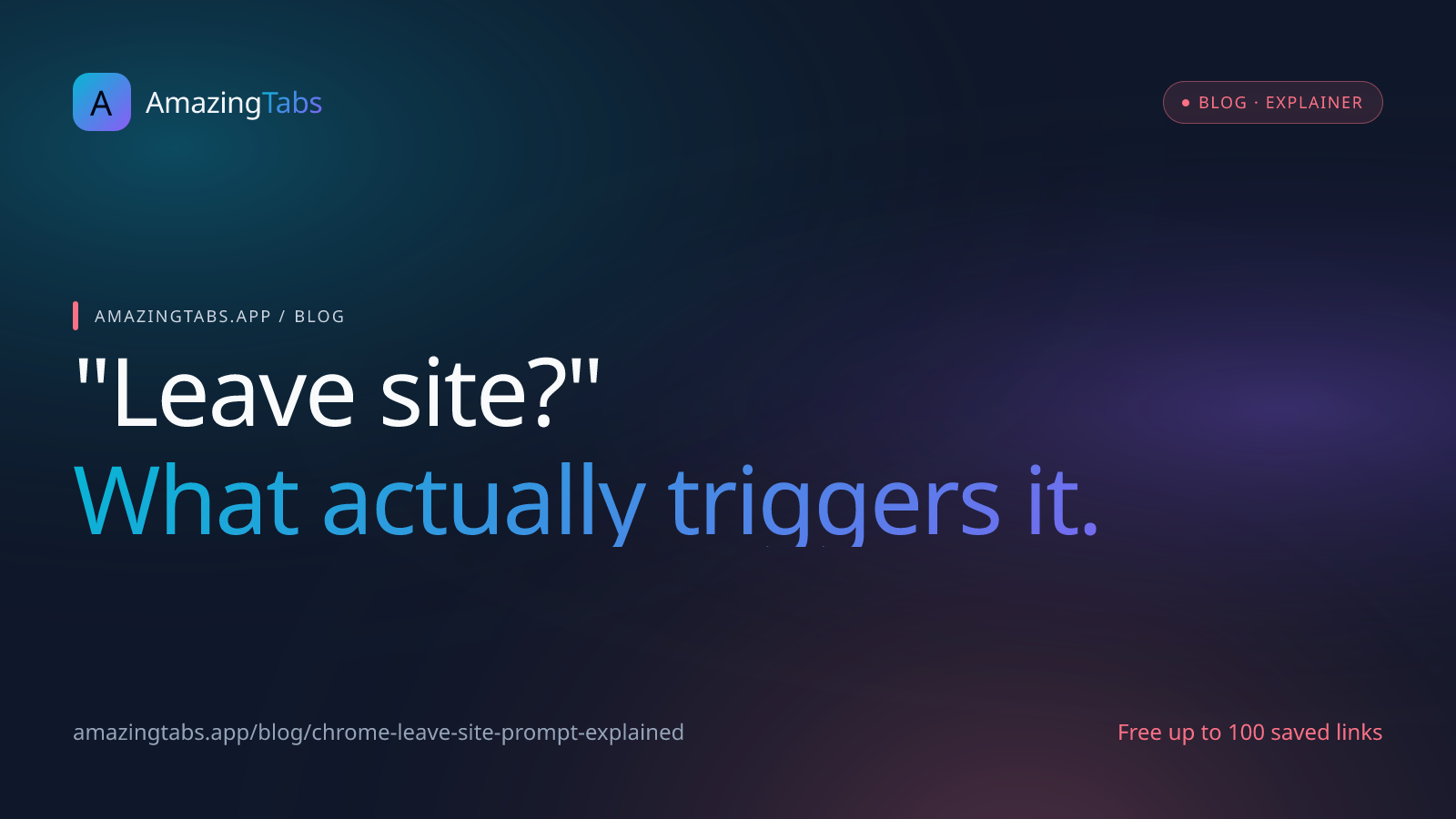 "Leave Site? Changes You Made May Not Be Saved" — What Triggers It in Chrome