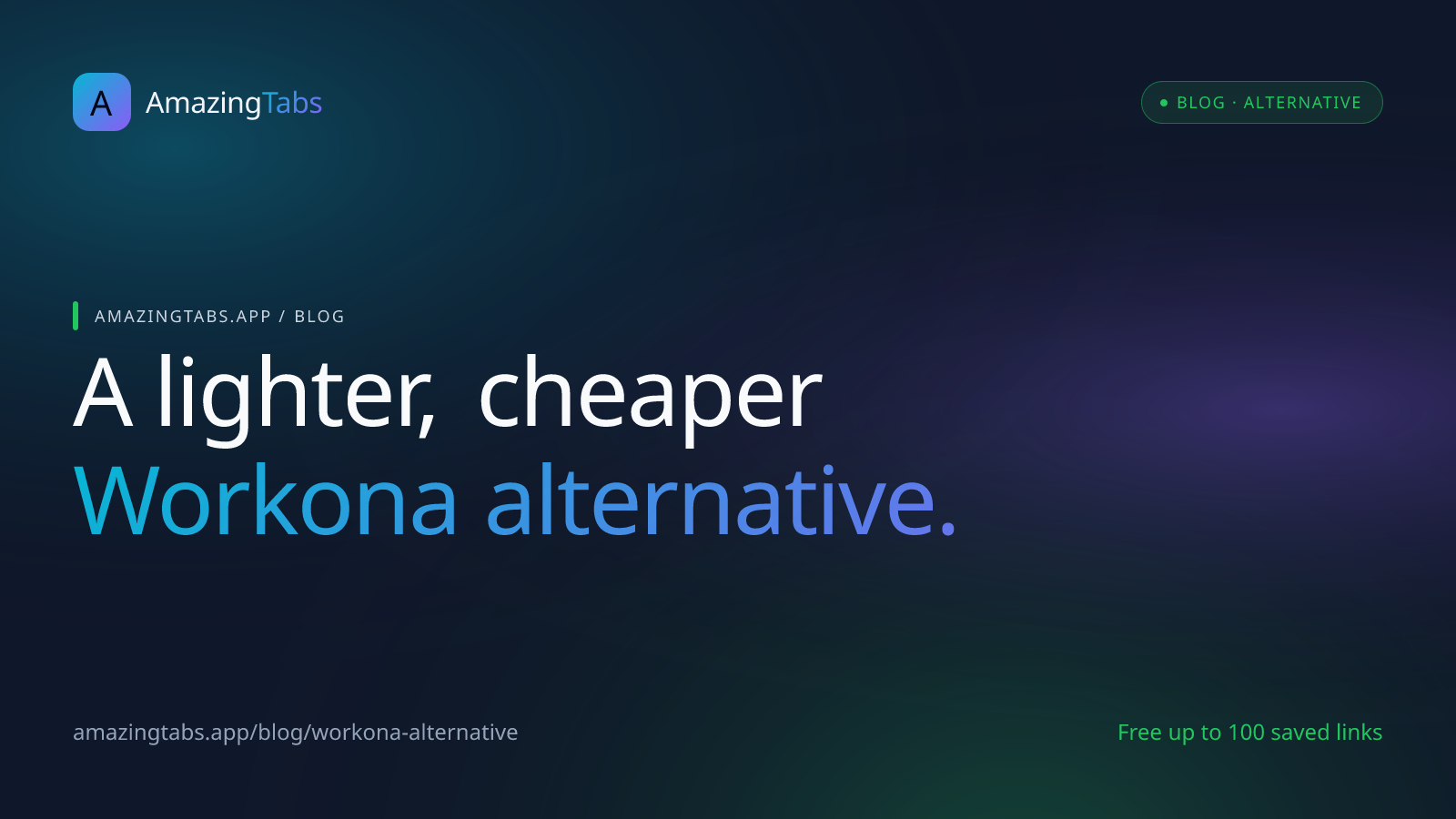 Workona Alternative: A Lighter, Cheaper Tab Workspace